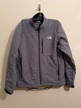 The North Face Gray Soft Shell Jacket Full Zip Men’s Large